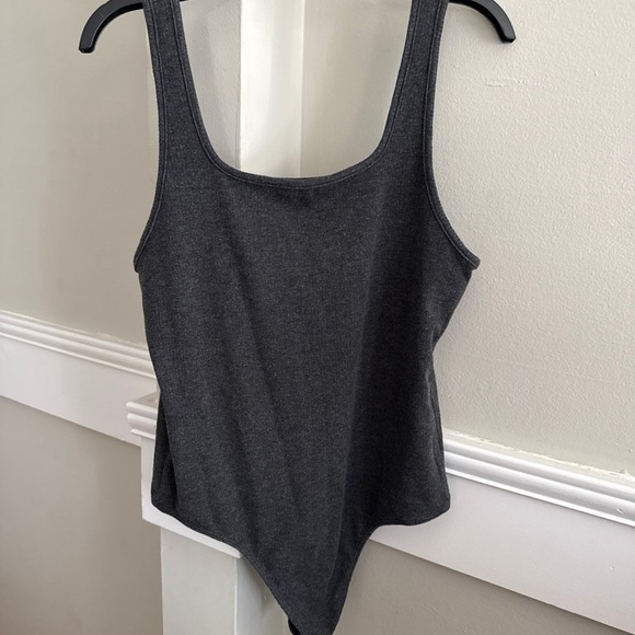 American Eagle Outfitters Tops - Dark Gray Sleeveless Bodysuit